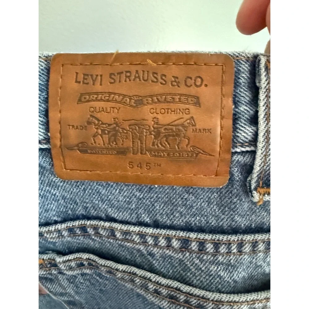 Vintage Levis 545 Orange Tab Jeans Mens 46x30 Blue Medium Wash Relaxed Tapered